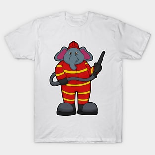 Elephant as Firefighter with Hose T-Shirt